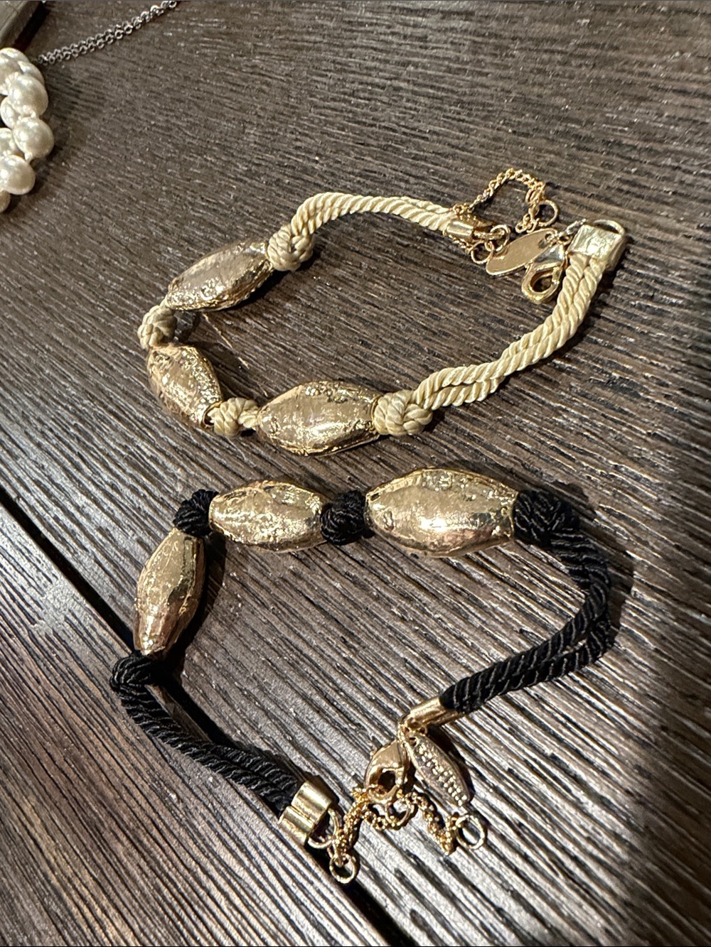 Anthropologie Gold Bead Rope Bracelets - Women Jewelry